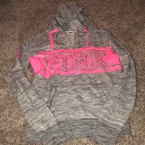 Victoria secret pink quarter zip hoodie xs